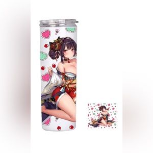 Japanese Kimono Drinking Girl Semi handmade special gift
